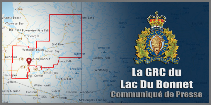 Signe de communiqué de presse de la GRC du Lac du Bonnet