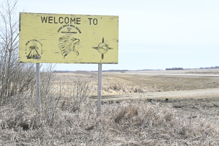 Welcome to James Smith Cree Nation community sign