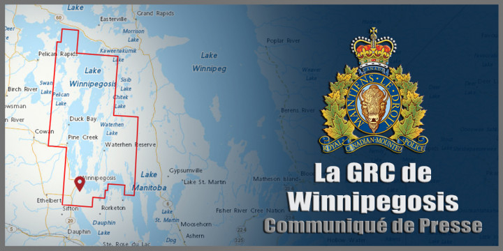 Signe de communiqué de presse de la GRC de Winnipegosis