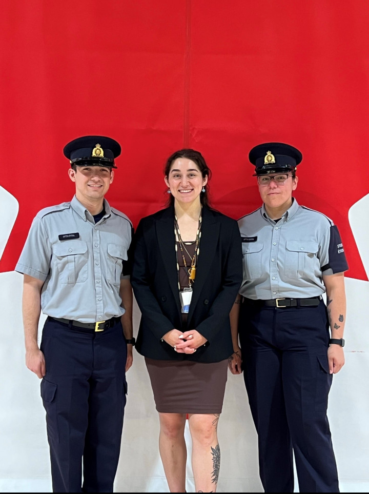 Pictured left to right: Kevin Martin-Savoie, Hannah Millier (2019 IPTP graduate), Emilie Clair