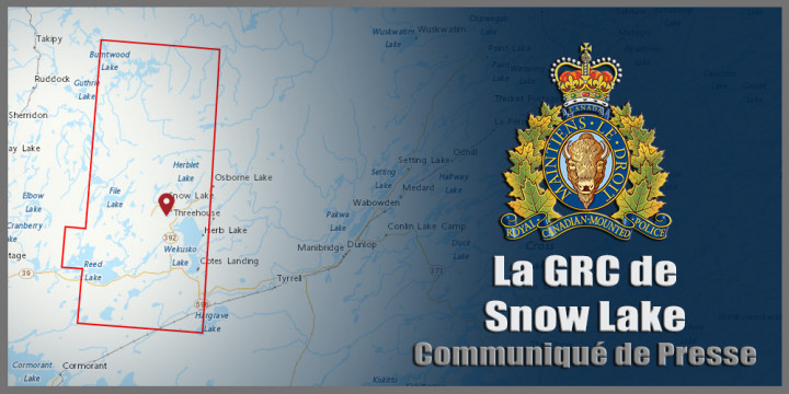 Signe de communiqué de presse de la GRC de Snow Lake