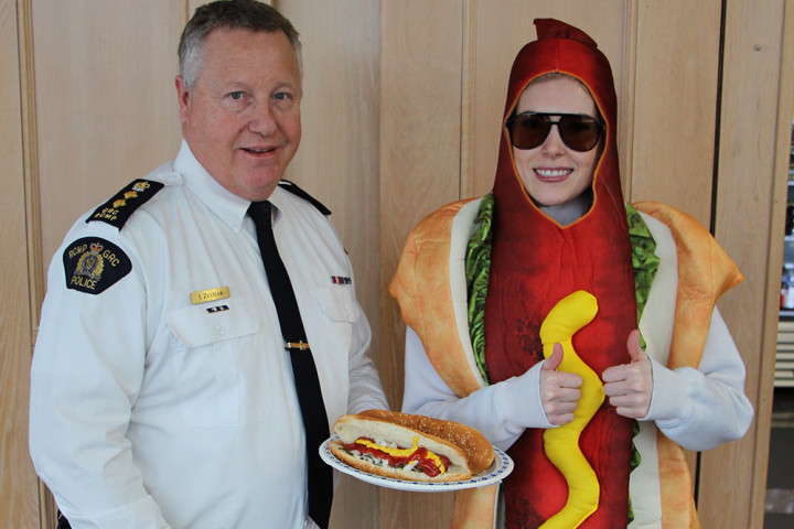 Employees of London HQ purchased a hotdog lunch in support of LETR for Special Olympics