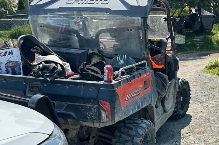 A UTV (side by side) is pictured.