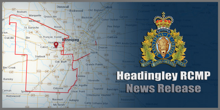 Headingley RCMP News Release sign