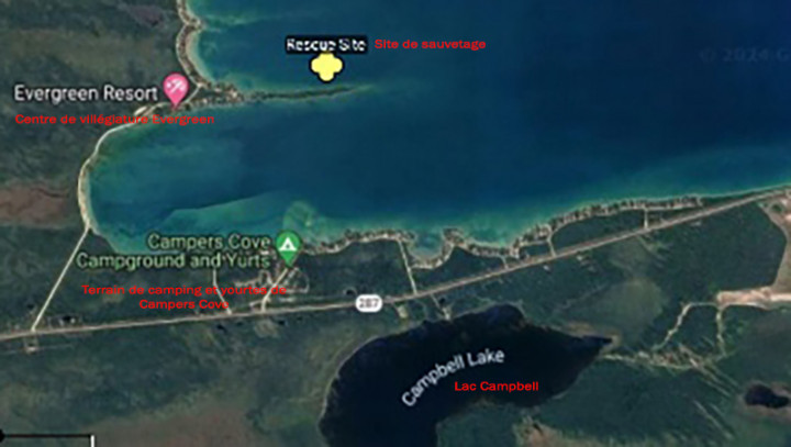 Map of rescue site