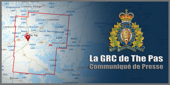 Signe de communiqué de presse de la GRC de The Pas