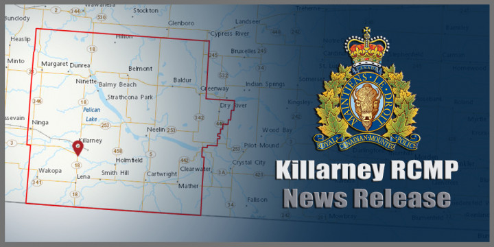 Killarney RCMP News Release sign