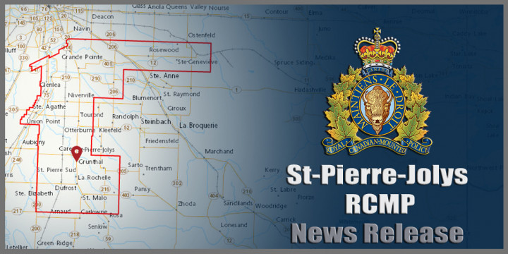 St. Pierre-Jolys RCMP News Release sign