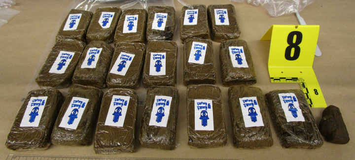 Seized hashish